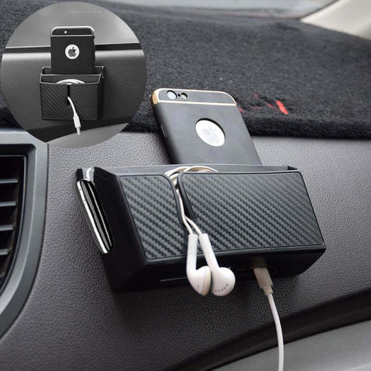 Manufacturers Supply Removable Sticky Imitation Carbon Fiber Mobile Phone Storage Box - Gadget Aliens
