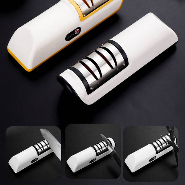 USB Rechargeable Electric Knife Sharpener Automatic Adjustable Kitchen Tool For Fast Sharpening Knives Scissors And Grinders Gadgets - Gadget Aliens 