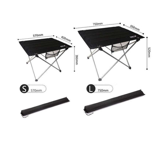 Outdoor camping small folding table aviation light aluminum alloy portable picnic table - Gadget Aliens 