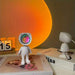 Rainbow Sunset Light Projector Lamp Atmosphere Led Night Light Romantic Mood Light Projector For Home Room Background Wall Decor Cute Robot Night Light Perfect For Home Decor - Gadget Aliens 
