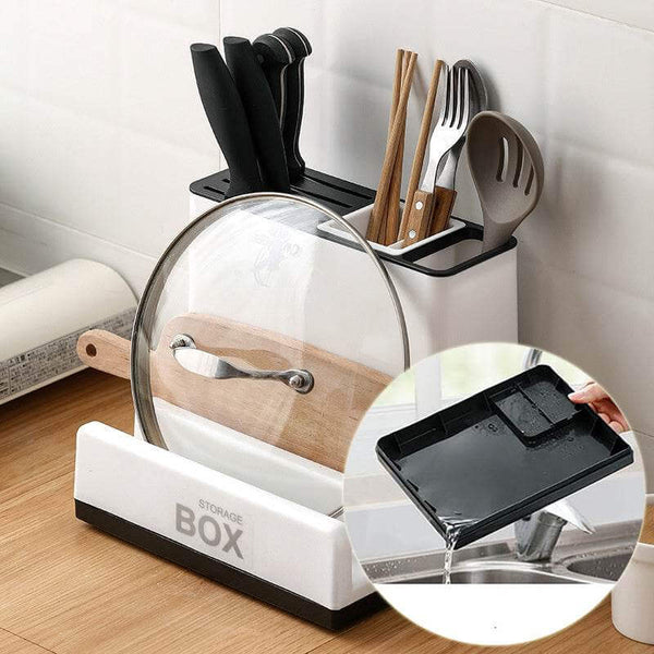 Tableware Storage Holders Kitchen Knife Plastic Storages Racks For Kitchen Convenience Cabinet Kitchen Gadgets - Gadget Aliens 