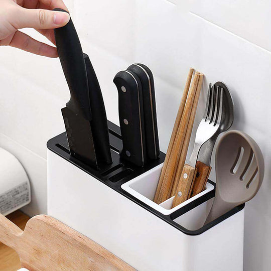 Tableware Storage Holders Kitchen Knife Plastic Storages Racks For Kitchen Convenience Cabinet Kitchen Gadgets - Gadget Aliens 