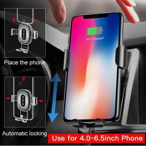 Gravity Bracket Wireless Charging Car Two-in-one Wireless Charging Cell Phone Holder - Gadget Aliens 