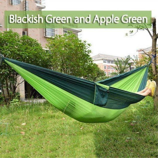 Backpacking Hammock - Portable Nylon Parachute Outdoor Double Hammock - Gadget Aliens
