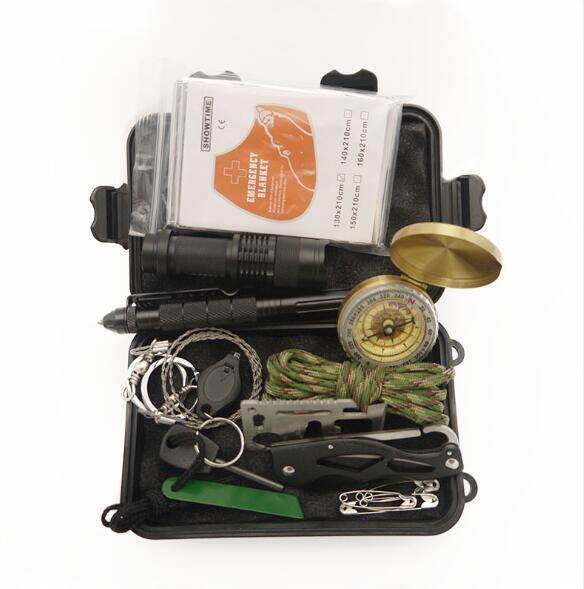 Multifunctional wild survival first aid kit SOS equipment adventure survival kit - Gadget Aliens 