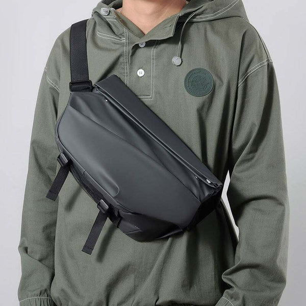 Functional Crossbody Bag Men Cool Motorcycle Sling Backpack Shoulder Chest Bag - Gadget Aliens 