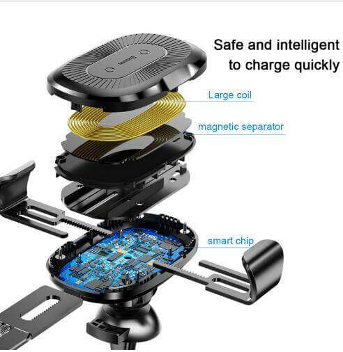 Gravity Bracket Wireless Charging Car Two-in-one Wireless Charging Cell Phone Holder - Gadget Aliens