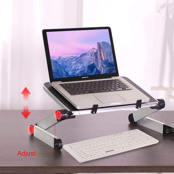 Foldable Laptop Stand Ergonomic Desk Tablet Holder - Gadget Aliens 