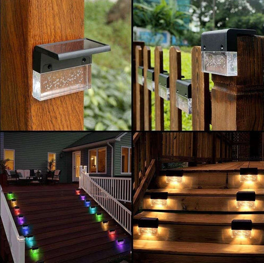 Solar Step Light – RGB Color-Changing Outdoor Lamp