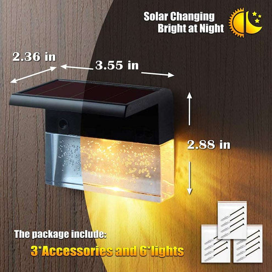 Solar Step Light – RGB Color-Changing Outdoor Lamp