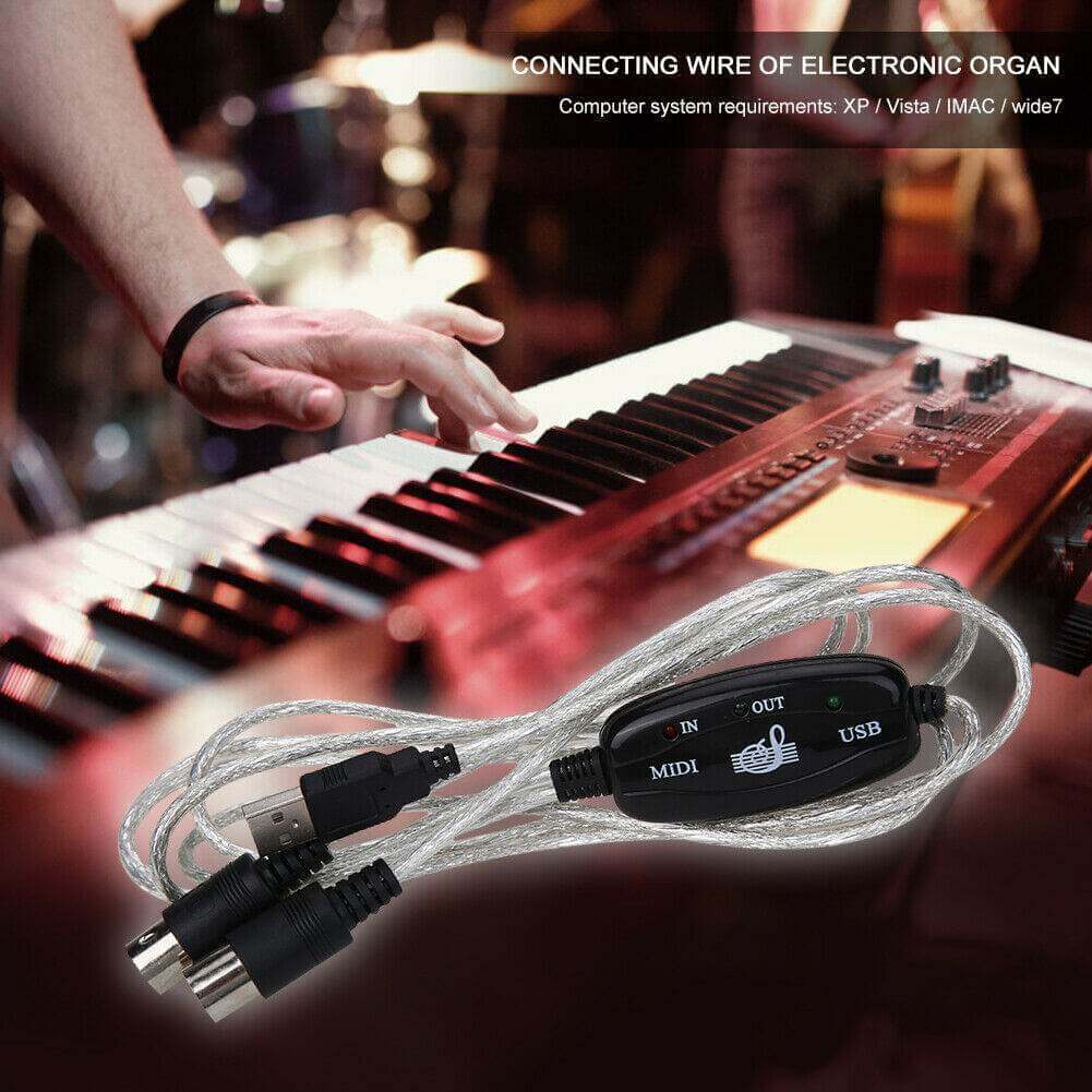 Electronic Keyboard Music Midi Adapter Cable Computer Music Editing Cable - Gadget Aliens 