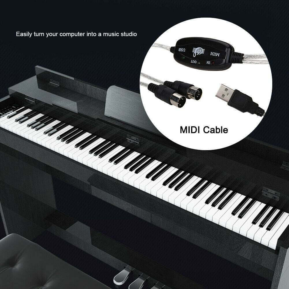 Electronic Keyboard Music Midi Adapter Cable Computer Music Editing Cable - Gadget Aliens