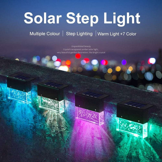 Solar Step Light – RGB Color-Changing Outdoor Lamp