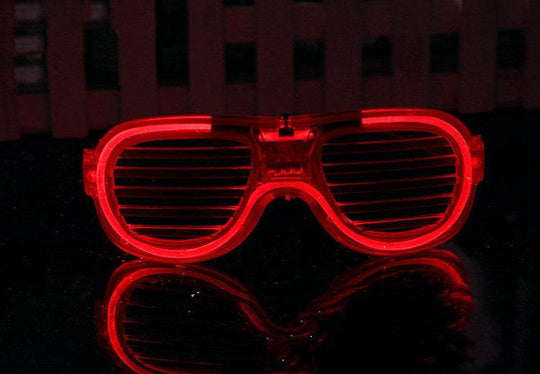 Luminous Glasses LED Light Up Glasses Party Luminous Shutter Shades Glow - Gadget Aliens 