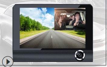 Car 360-Degree Panoramic Driving Recorder 4-Inch High-Definition Hidden Three-Lens Three-Record Reversing Image Three-Way - Gadget Aliens