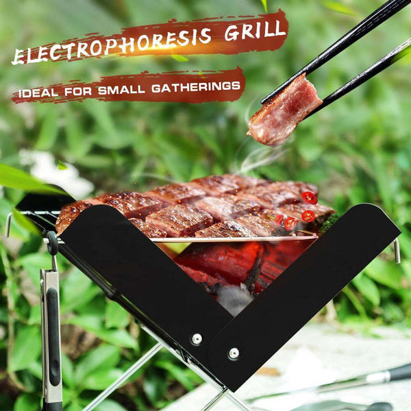 BBQ Grill Folding Stainless Steel Portable Small Barbecue Grill Tool BBQ Outdoor Camping Charcoal Furnace BBQ Grills Accessories - Gadget Aliens 