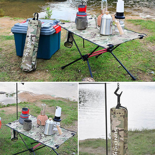 Outdoor Folding Table Camping Table Mesh BBQ Picnic Table - Gadget Aliens 