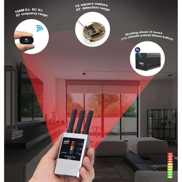 RF Bug Detector Hidden Camera Finder Anti-Spy Listen Swe - Gadget Aliens 
