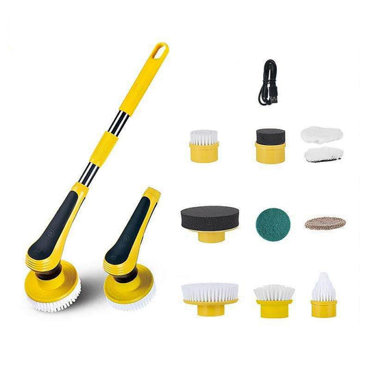 6 In 1 And 10 In 1 Electric Spin Scrubber Cleaning Brush Wireless Adjustable Multifunctional Gadgets For Bathroom Kitchen Windows Toilet - Gadget Aliens 