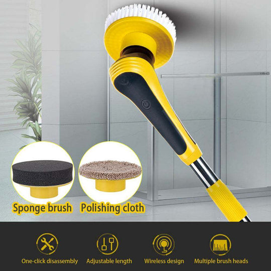 6 In 1 And 10 In 1 Electric Spin Scrubber Cleaning Brush Wireless Adjustable Multifunctional Gadgets For Bathroom Kitchen Windows Toilet - Gadget Aliens