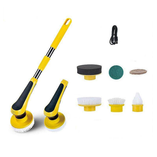 6 In 1 And 10 In 1 Electric Spin Scrubber Cleaning Brush Wireless Adjustable Multifunctional Gadgets For Bathroom Kitchen Windows Toilet - Gadget Aliens