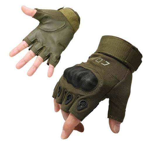 Tactical Gloves Army Military Men Gym Fitness Riding Half Finger Rubber Knuckle Protective Gear Male Tactical Gloves - Gadget Aliens