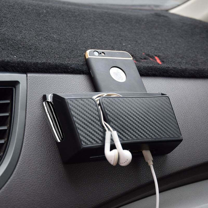 Manufacturers Supply Removable Sticky Imitation Carbon Fiber Mobile Phone Storage Box - Gadget Aliens