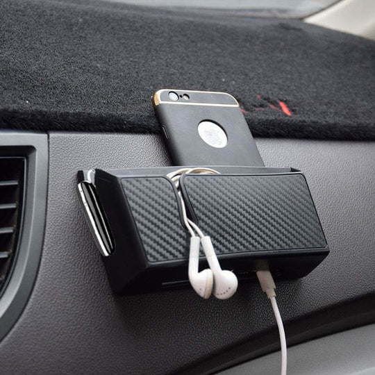 Manufacturers Supply Removable Sticky Imitation Carbon Fiber Mobile Phone Storage Box - Gadget Aliens