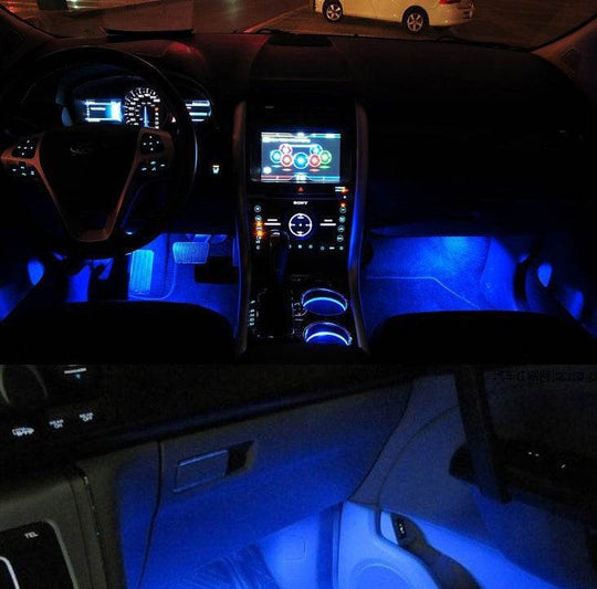 Car interior atmosphere lights Car interior atmosphere lights Foot lights Car interior blue lights 780 decorative lights - Gadget Aliens