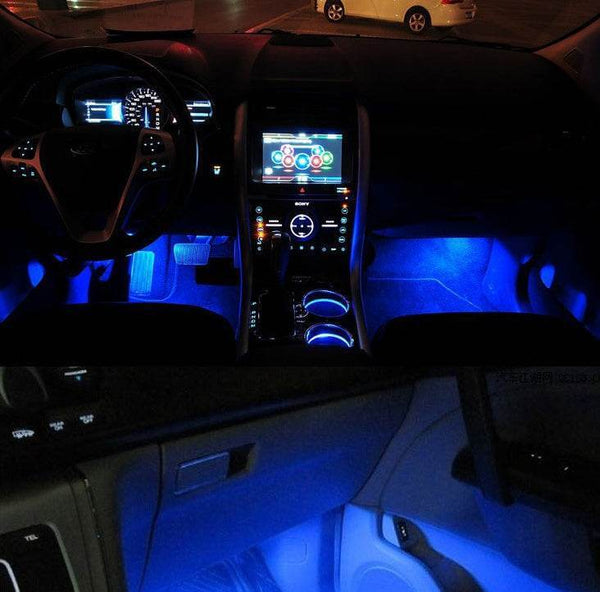 Car interior atmosphere lights Car interior atmosphere lights Foot lights Car interior blue lights 780 decorative lights - Gadget Aliens
