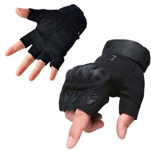 Tactical Gloves Army Military Men Gym Fitness Riding Half Finger Rubber Knuckle Protective Gear Male Tactical Gloves - Gadget Aliens