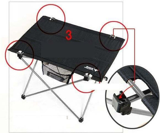 Outdoor camping small folding table aviation light aluminum alloy portable picnic table - Gadget Aliens 