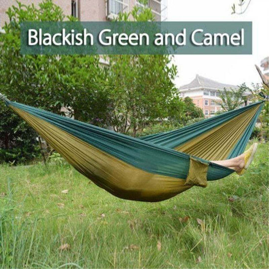 Backpacking Hammock - Portable Nylon Parachute Outdoor Double Hammock - Gadget Aliens
