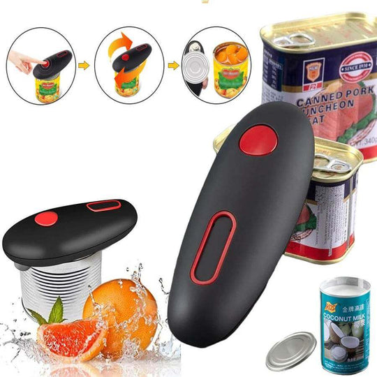 Electric Can Opener Automatic Jar Bottle Can Machine One Touch Portable Kitchen Hand Free Opening Opener Tool Gadgets - Gadget Aliens 