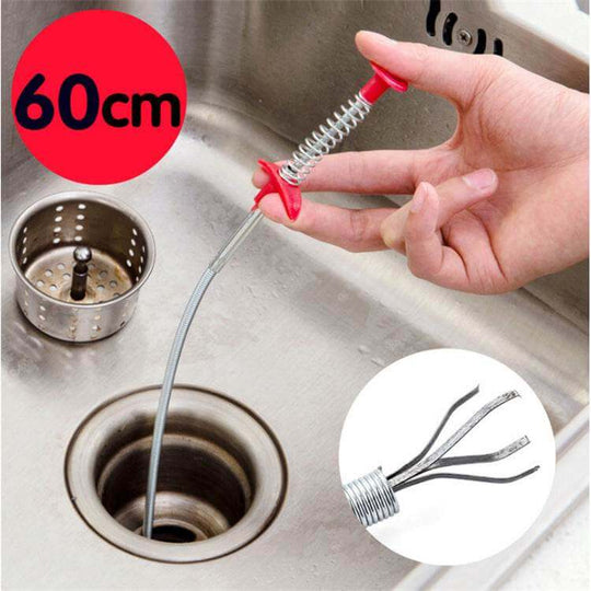 60CM Sewer Dredger Spring Pipe Dredging Tool Household Hair Cleaner Drain Clog Remover Cleaning Tools Household For Kitchen Sink Kitchen Gadgets - Gadget Aliens