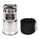Portable Camping Stove Combo Wood Burning Stainless Steel Stove And Cooking Pot Set For Outdoor Backpacking Fishing Hiking - Gadget Aliens 