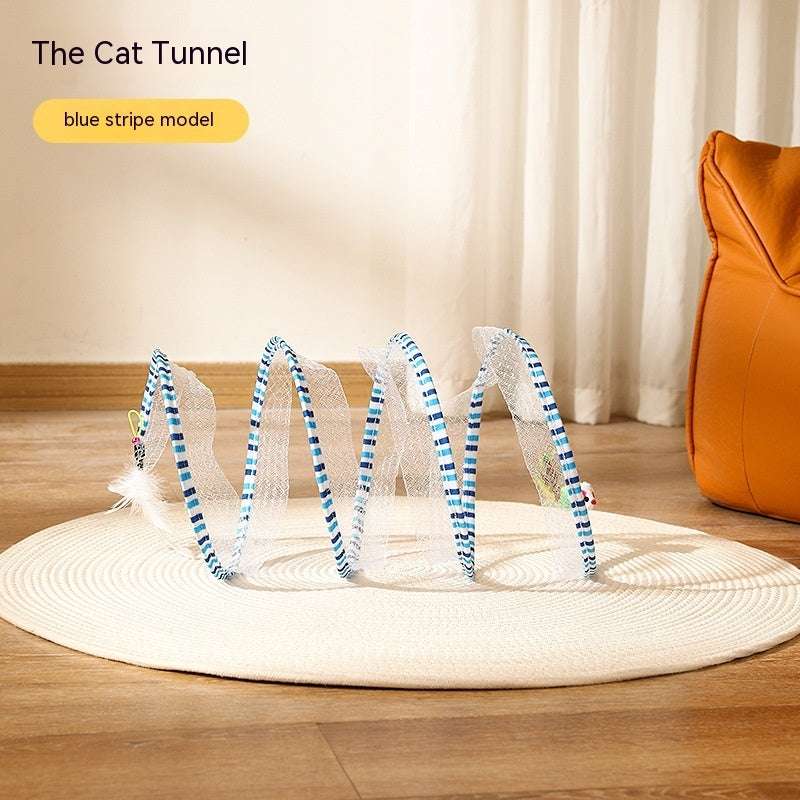 Unleash Natural Instincts with Our Interactive Folded Cat Tunnel