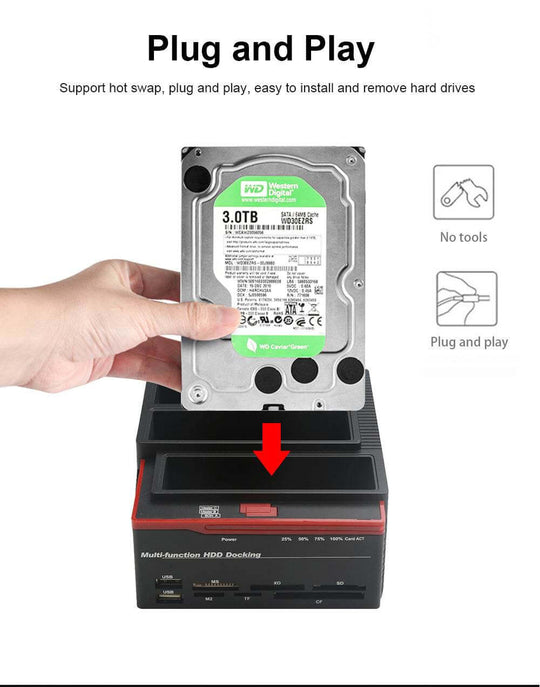 Hard Disk Box Clone Copy Backup Device - Gadget Aliens 