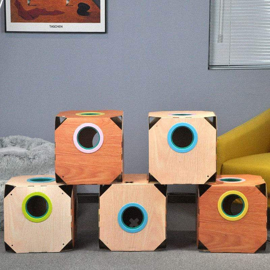 DIY Multipurpose Cat Hiding Box Toys with Cardboard Hair Removal - Gadget Aliens 