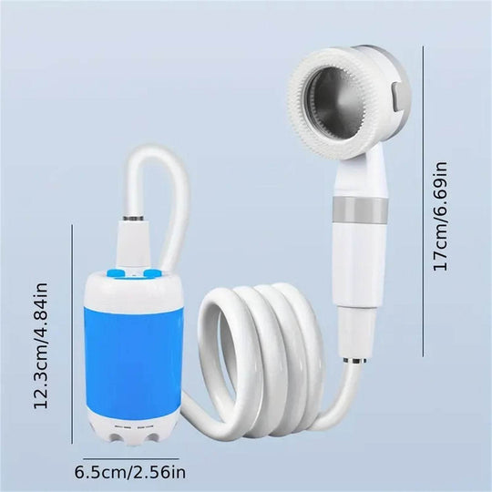 Outdoor Camping Shower Portable Electric Shower Gadgets Waterproof 5000mAh Rechargeable Battery Powered For Hiking Traveling - Gadget Aliens 