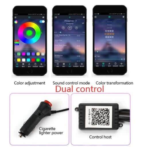 Car Fiber Optic Ambient Light Modified Car Interior Cool Light APP Rhythm Light - Gadget Aliens 