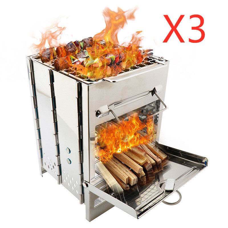 Lightweight Adjustable Folding Wood Burning Stove USA, Canada, AU - Gadget Aliens
