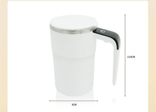 Electric Coffee Mug USB Rechargeable Automatic Magnetic Cup IP67 Waterproof Food-Safe Stainless Steel For Juice Tea Milksha Kitchen Gadgets - Gadget Aliens 