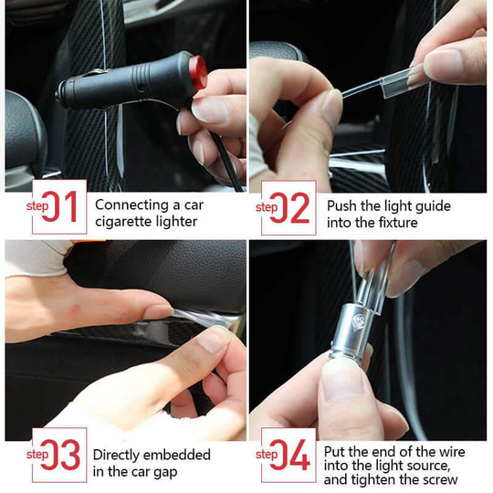 Car Fiber Optic Ambient Light Modified Car Interior Cool Light APP Rhythm Light - Gadget Aliens 