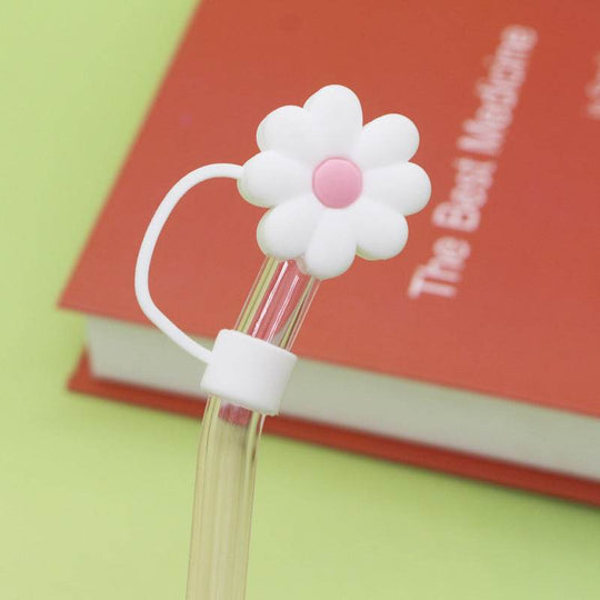 Cute Silicone Straw Covers Cap For 40ml Cup Reusable Straw Tips Lids Dust-Proof Drinking Straw - Gadget Aliens