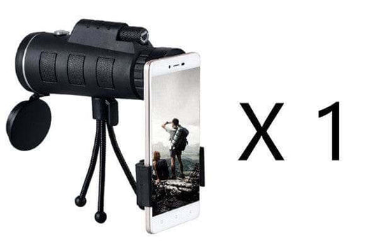 Compatible with Apple, Monocular Telescope Zoom Scope with Compass Phone Clip Tripod - Gadget Aliens