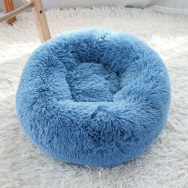 Plush Donut Pet Nest – Calming Bed for Cats & Dogs