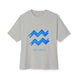 Aquarius Zodiac Tee – Unisex Oversized Boxy T-Shirt for Astrology Lovers