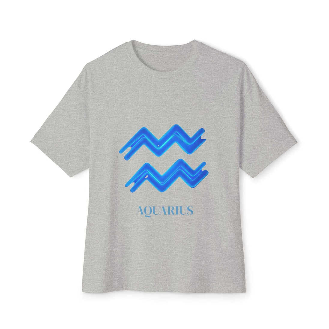 Aquarius Boxy Tee, Unisex Oversized T-Shirt, Zodiac Astrology Tee, Unique Horoscope Gift, Casual Everyday Wear