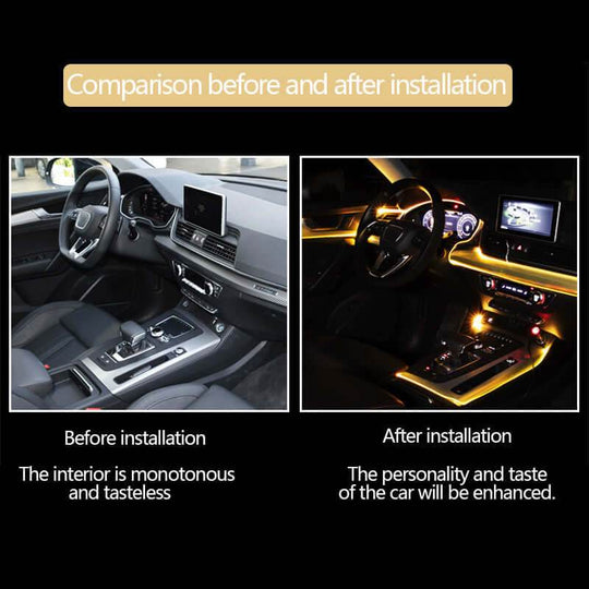 Car Fiber Optic Ambient Light Modified Car Interior Cool Light APP Rhythm Light - Gadget Aliens